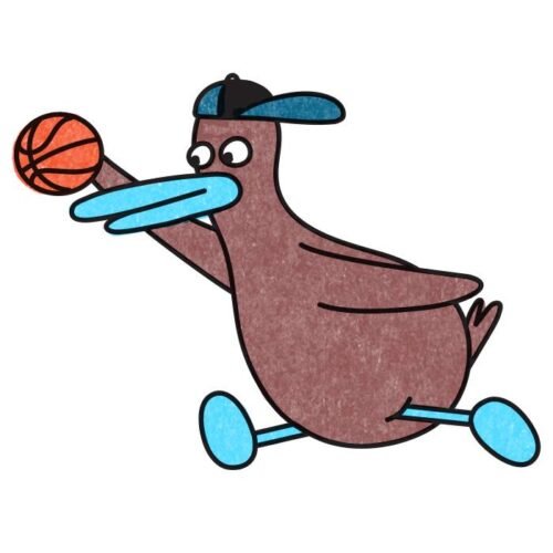 These Ducks 'Slam Dunk' Enamel Pin