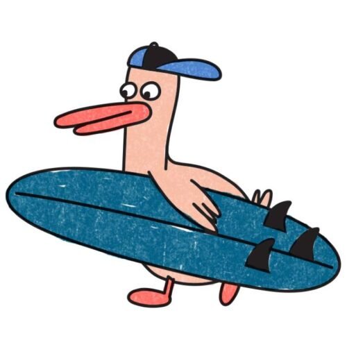 These Ducks 'Surf Board' Enamel Pin
