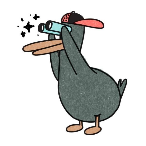 These Ducks 'Binocular' Enamel Pin